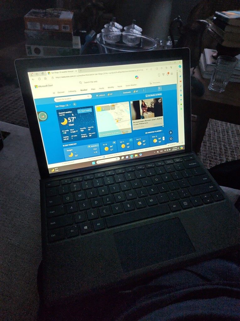 Surface Pro 6 With Blue Keyboard Case