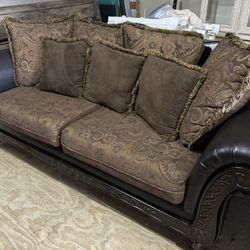 Nice Leather 3 Piece Sofa Set