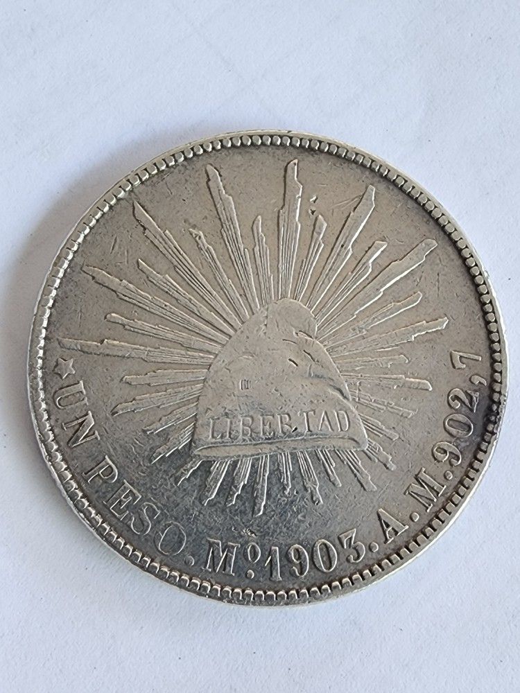 Un Peso Silver Coin 1903 Mexico 