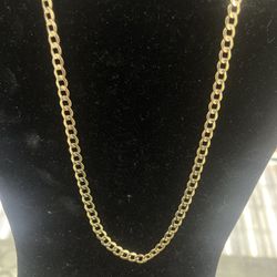 14kt Curb Cuban Link Gold Chain 20 Inches 