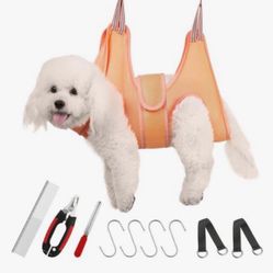 Pet Grooming Hammock with Tools