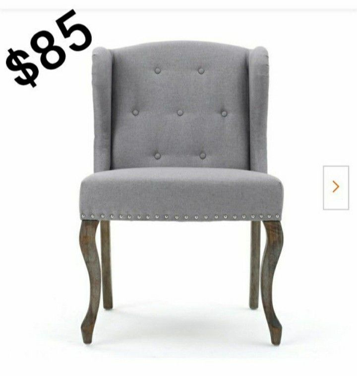 ACCENT CHAIR, DINNING CHAIR, DESK COMPUTER CHAIR, NOBLE HOUSE HOME FURNISHINGS CHAIR- COLOR GRAY. Check out my other offers 😃