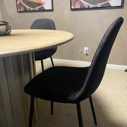 Set Of 4 Black Dining Chairs