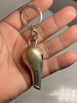 Vintage 925 Sterling Silver Key Chain Whistle 