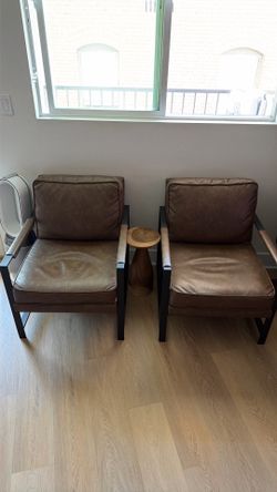 Faux leather chairs for sale