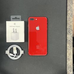 iPhone 8 Plus 64gb Unlocked Red With Charger