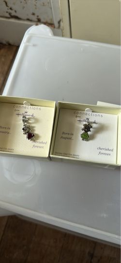 Hallmark Connections Birthstone Girl Charms Set of 2