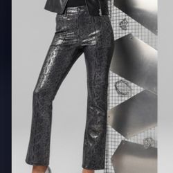 Rem Garson Python Leather Fully Lined Women's Pant