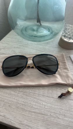 Tory Burch aviator blue tinted sunglasses