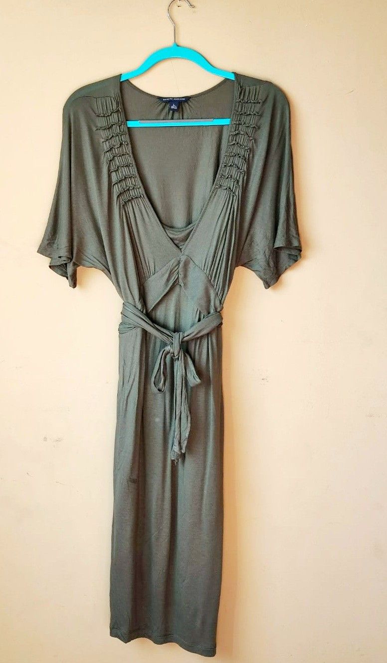 Banana Republic Short Sleeve Olive Dress Size L Large Women's