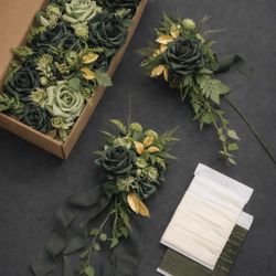 8 Wedding Artificial Aisle Pew Flowers Chair Decorations  -NEW (1549/2)