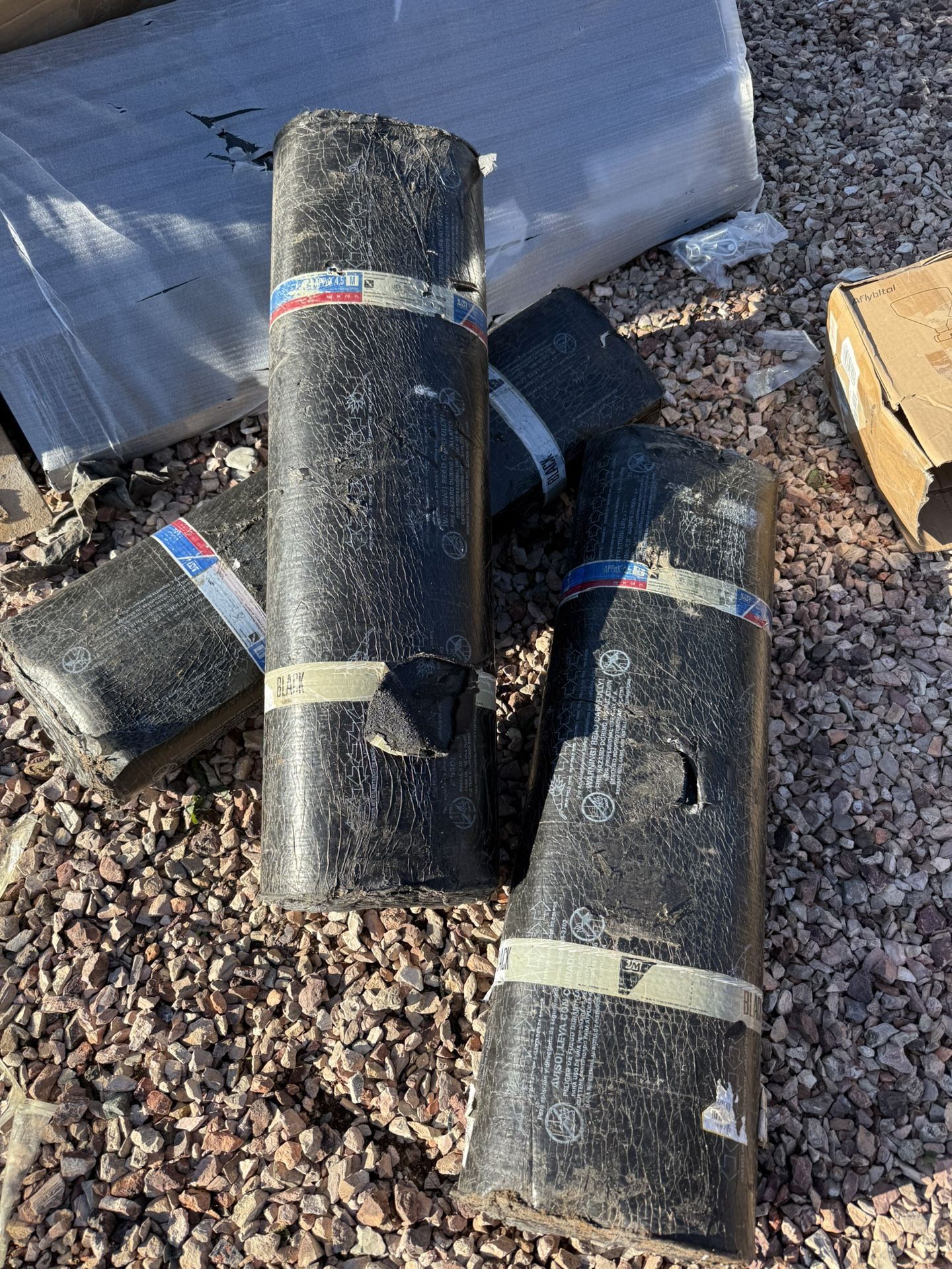 4 Flat Roofing Rolls 