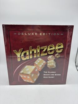 Vintage 1997 Milton Bradley Yahtzee Deluxe Edition Gold Board Game (sealed)