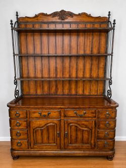 Real-Wood Buffet and Hutch – 65″ × 90″