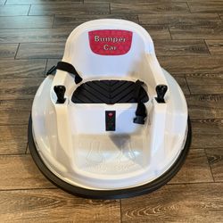 FunPark 6V Electric Bumper Car Ride-On for Toddlers, Ages 1.5–4 Years, LED Lights, 360° Spin, Supports up to 66 lbs (No Remote)
