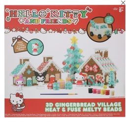 Hello Kitty And Friends 3D Gingerbread Village Heat & Fuse Melty Beads Set