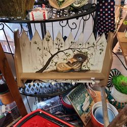 garden shelf hand painted $25