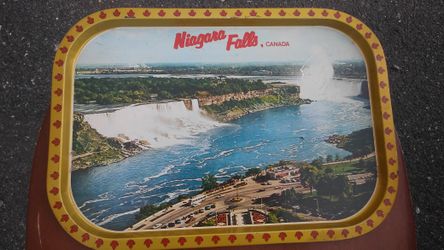 Vintage Niagara Falls Metal Serving Tray