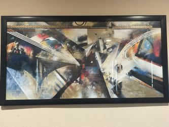 John Douglas "Momentary Lapse of Time" Large Framed Abstract Art