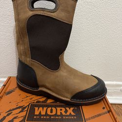 Worx Talus 11” Pull On Steel Toe Work Boots New