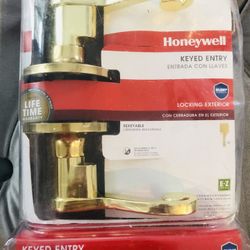 Keyed entry gold door locks