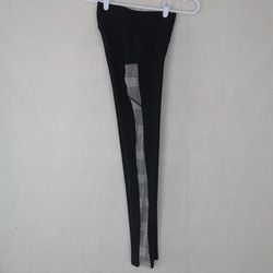 Pop Fit Athletic High Rise Leggings Size XS in Black with White