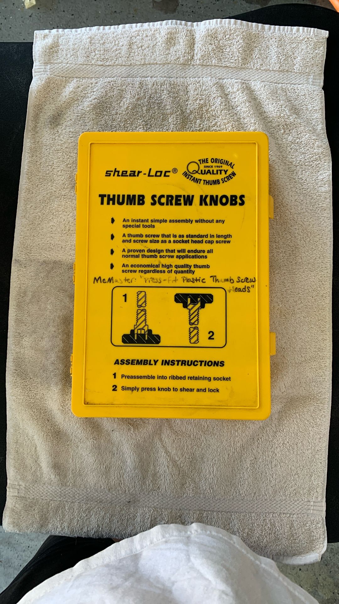 Shear-Loc Thumb Screw Knobs Kit