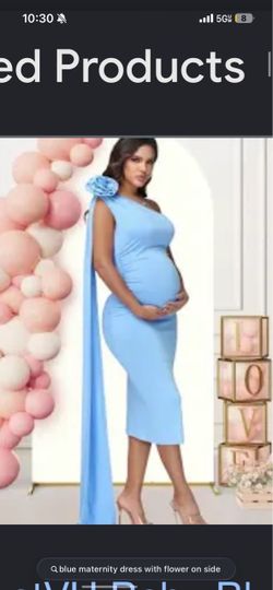 Blue maternity dress