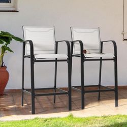 Outdoor Patio Bar Stools Set of 2