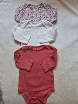 NEW!Baby Girl Long Sleeve Onesies , Size 6 mo, Carter's