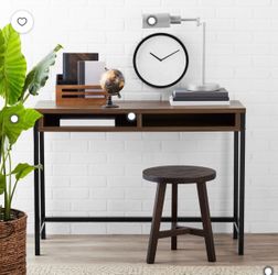 NEW in Box Computer / Work / School Desk - Walnut & Black Color