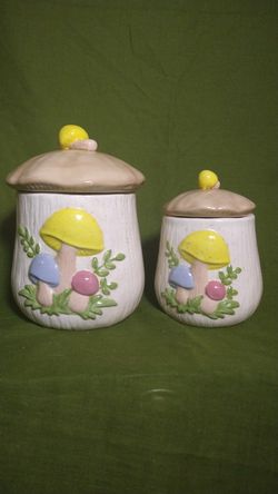 Magical Mushroom Ceramic Jar Set