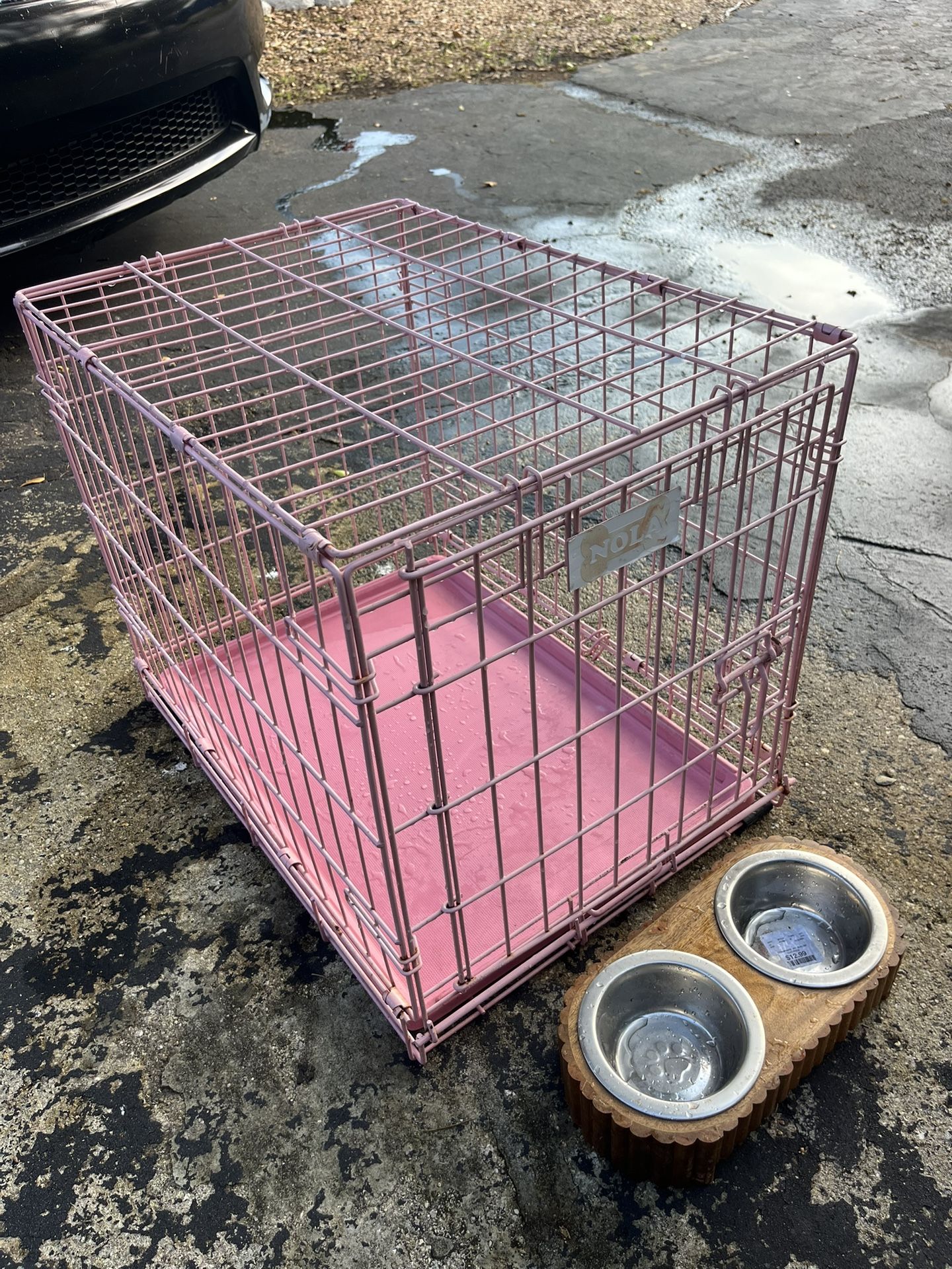 24” FOLDING CRATE IN PINK
