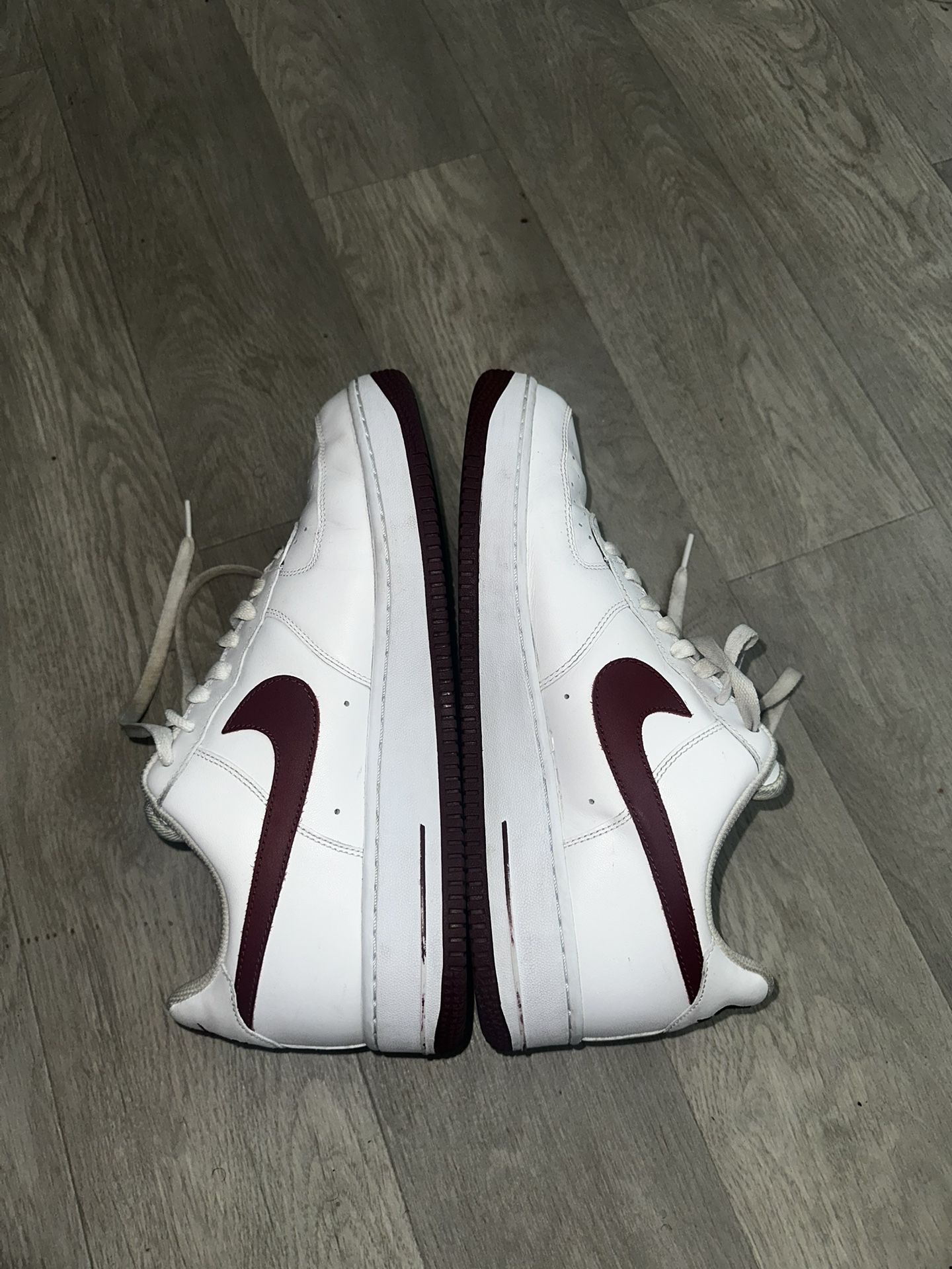 White Maroon Air Force Ones