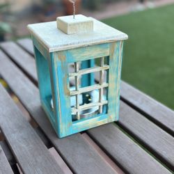 Lantern With Light And Bird Feed Bowl