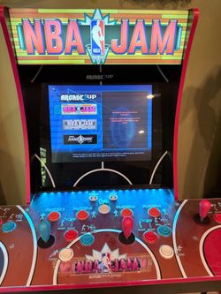 Arcade1Up NBA Jam 4-Player Arcade + Stool & Riser – $375 OBO