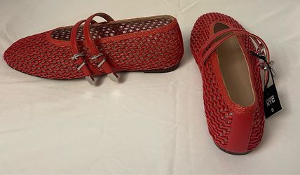 Brand new Women’s red woven ballet shoes size 6