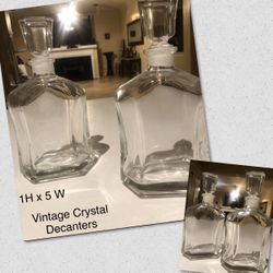 2 Pc Vintage Bormioli Rocco Capitol glass decanters 2 for $55