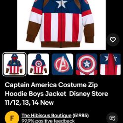 Captain America Hoodie Disney Kids