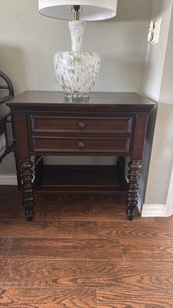 bedside tables and lamps