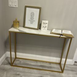 White Marble Console Table