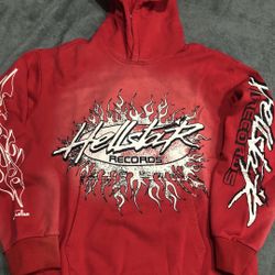 Red Hellstar Hoodie.  S,m,l,xl