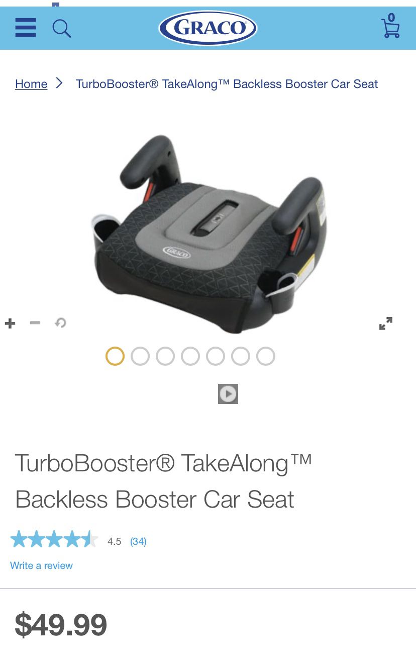 TurboBooster® TakeAlong™ Backless Booster Car Seat