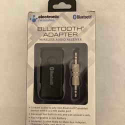 Wireless audio receiver with built-in mic and rechargeable battery 