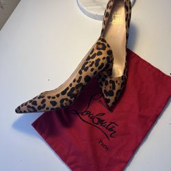 Leopard Heels Red Bottoms Sz 9