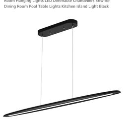 Pendant Light Black Dimmable With Remote 