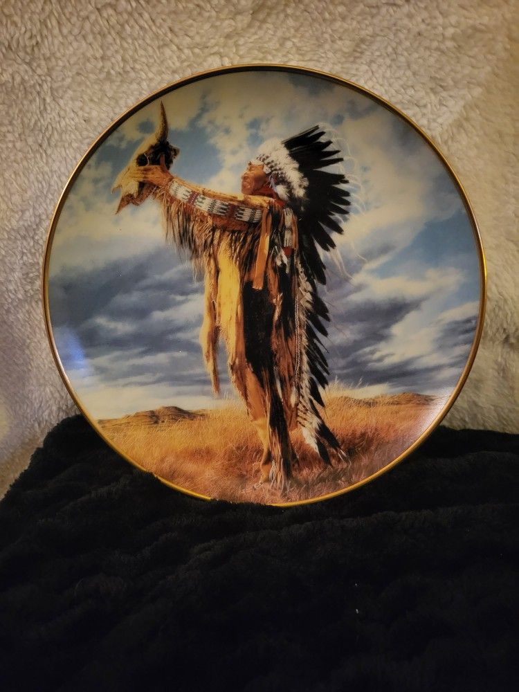 Limited Edition "PRAYER IS THE GREAT SPIRIT" collectors plate