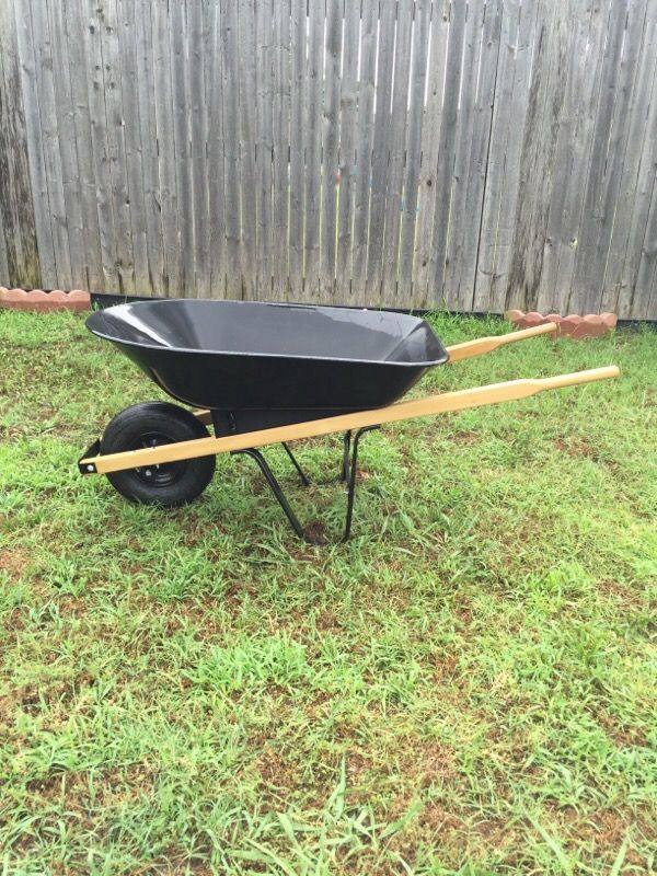 4-cu ft Blue Hawk Wheelbarrow