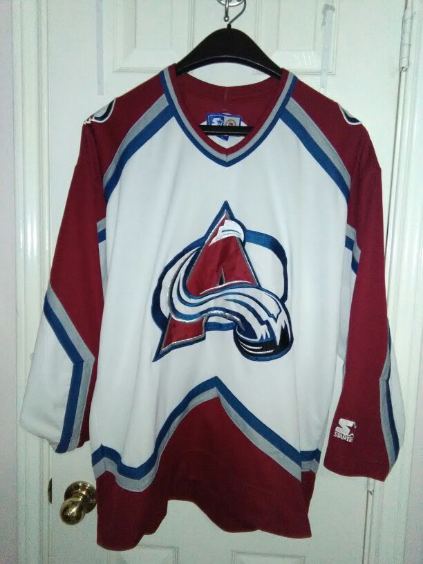Vintage starter Colorado avalanche Jersey sz large good condition