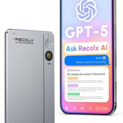 AI Voice Recorder, App Control, Transcribe & Summarize with 71 Pro Templates, Deep AI Analysis, Record Anytime Anywhere for Meetings, Work, Lectures, 